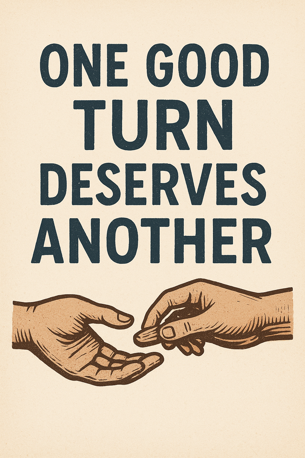 ONE GOOD TURN DESERVES ANOTHER